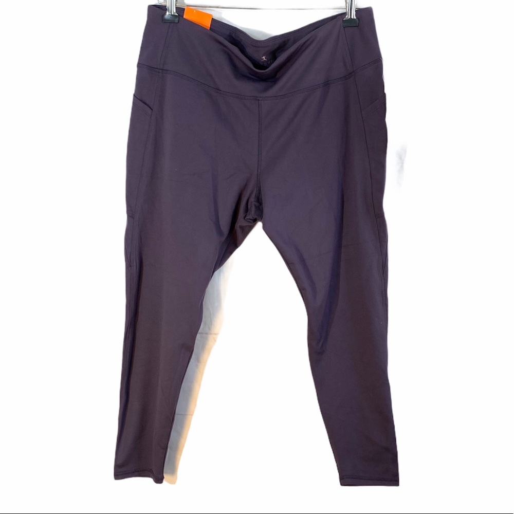 DANSKIN Leggings Womens Size XXL Activewear with Side Pockets Pick Winter Plum - Picture 3 of 10